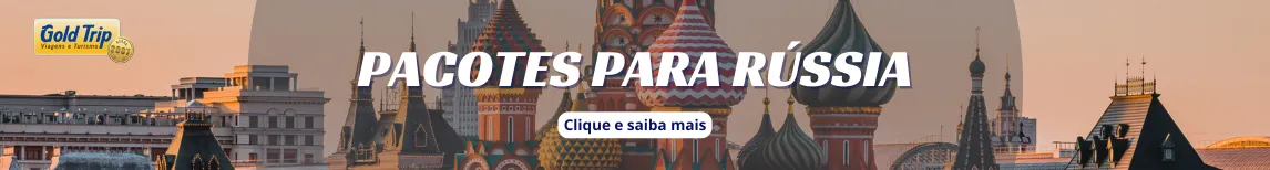 Banner pacotes para Rússia da Gold Trip