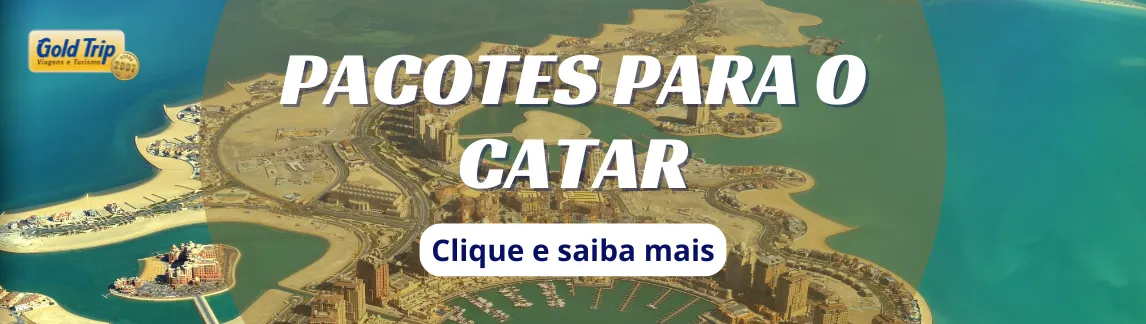 Banner celular Pacotes para o catar da Gold Trip