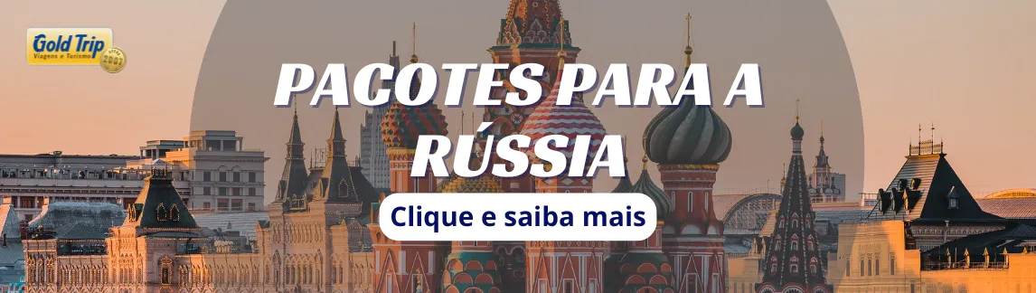 Banner celular pacotes para Rússia da Gold Trip