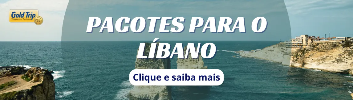 Banner celular pacotes para o Líbano da Gold Trip