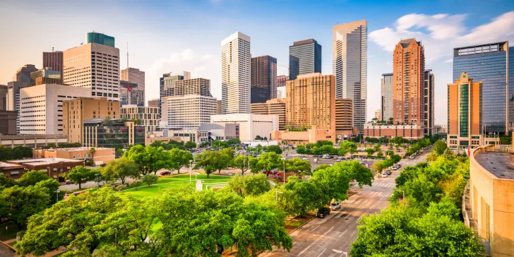 Vista de Houston no Texas